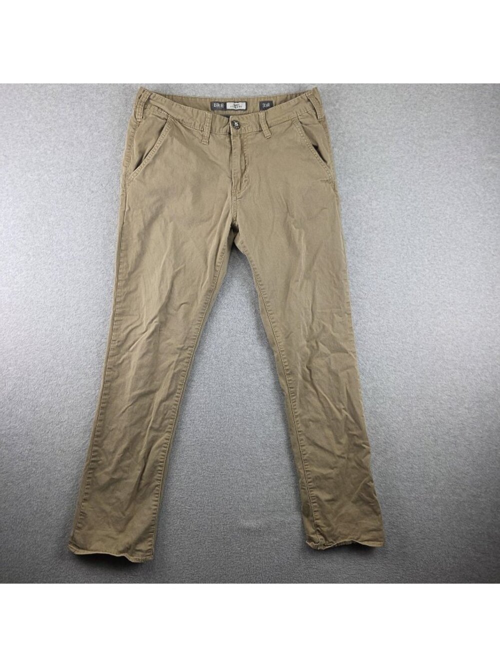BKE Pants Mens 33x32 Beige Jake Straight Chino Casual Stretch Canvas Everyday